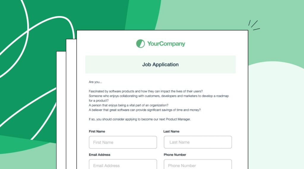Online Job Application Form