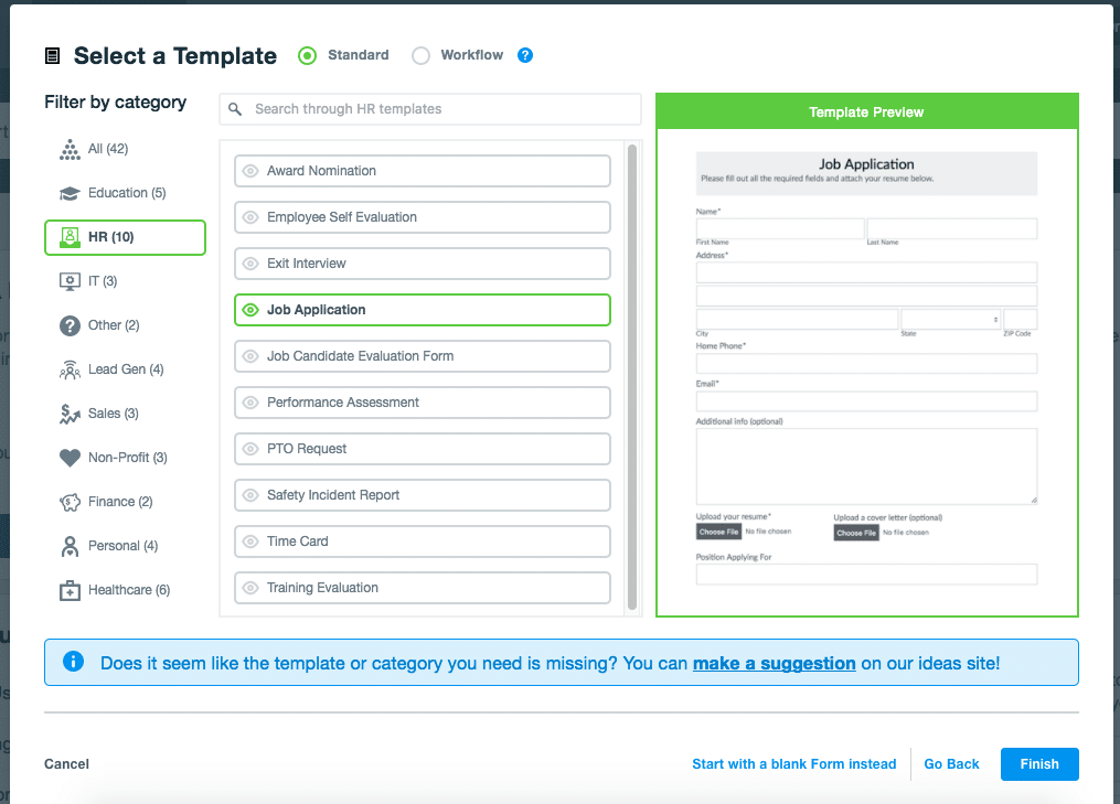 Online Job Application Form