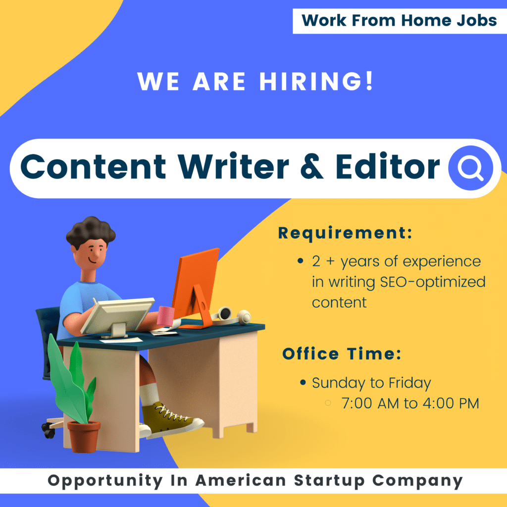 Work From Home Content Writing Jobs