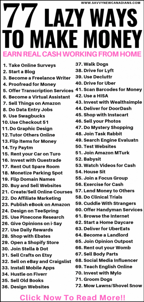 Ways To Make Money From Home