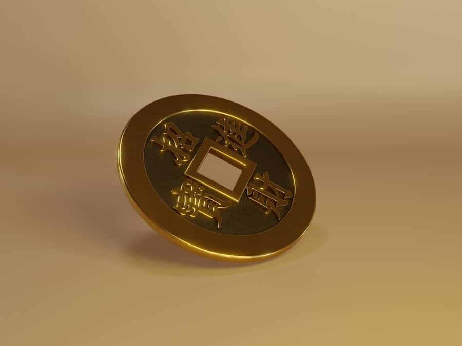Mobile phone with bitcoin logo
