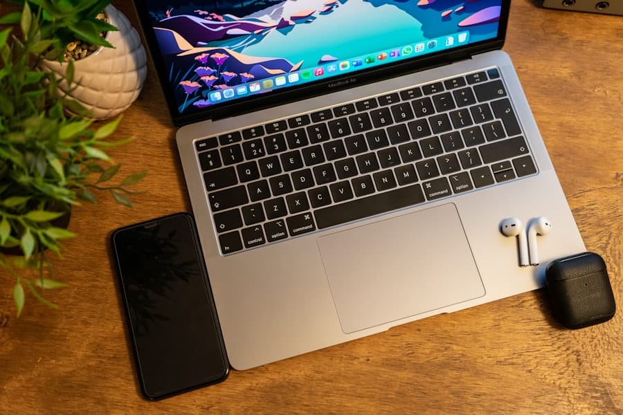 Laptop and baby