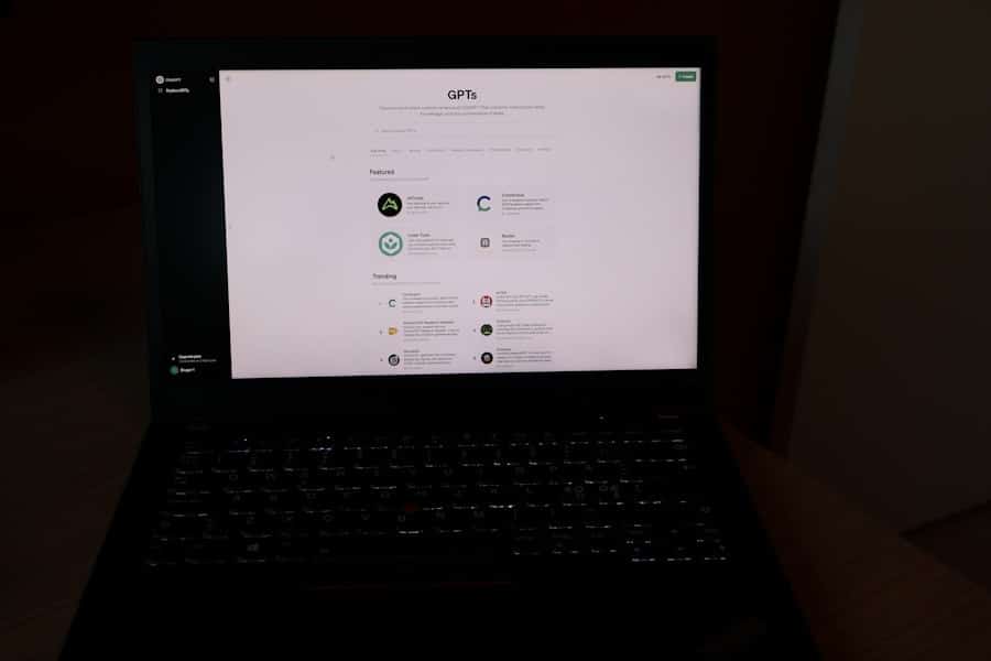 Virtual assistant working on laptop