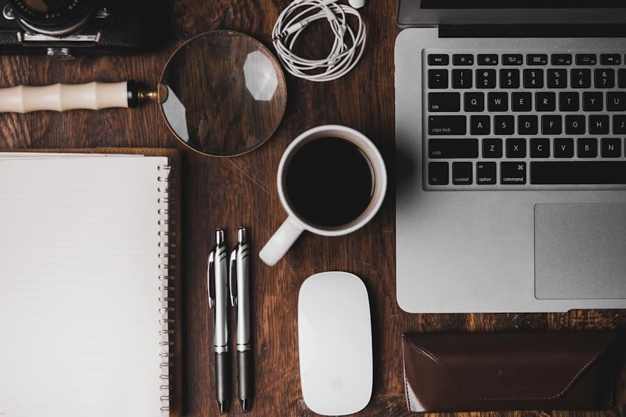 Laptop and coffee