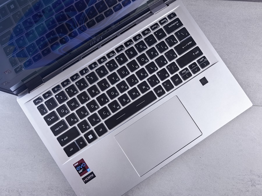 Laptop and baby