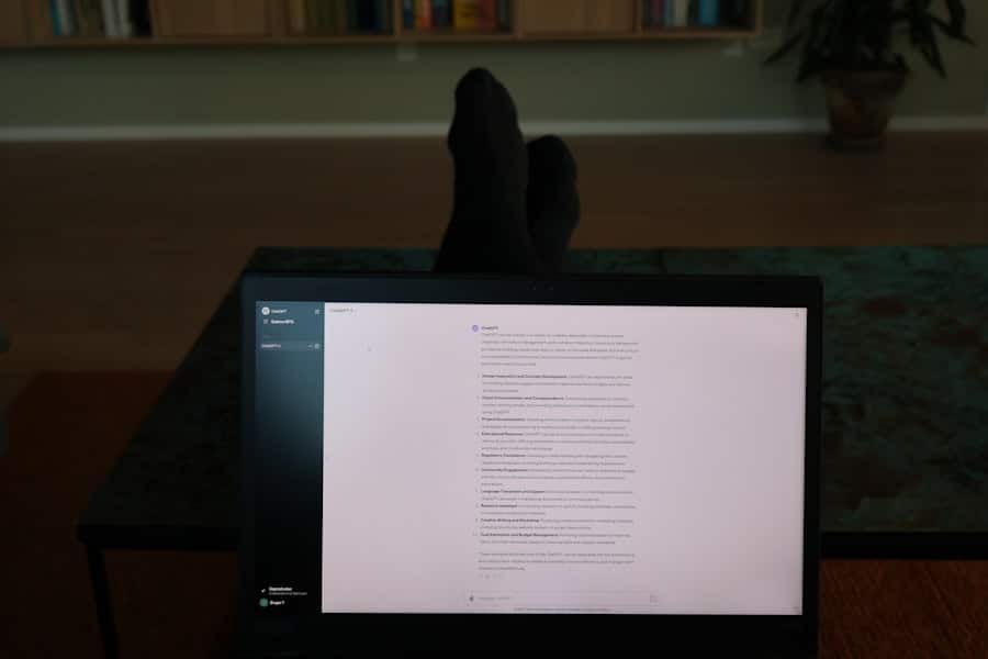 Photo Virtual assistant working on laptop