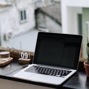 Photo Laptop and coffee