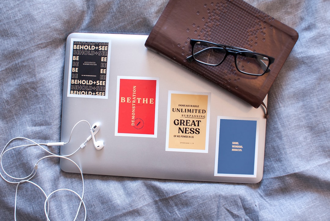 Photo Laptop and textbooks
