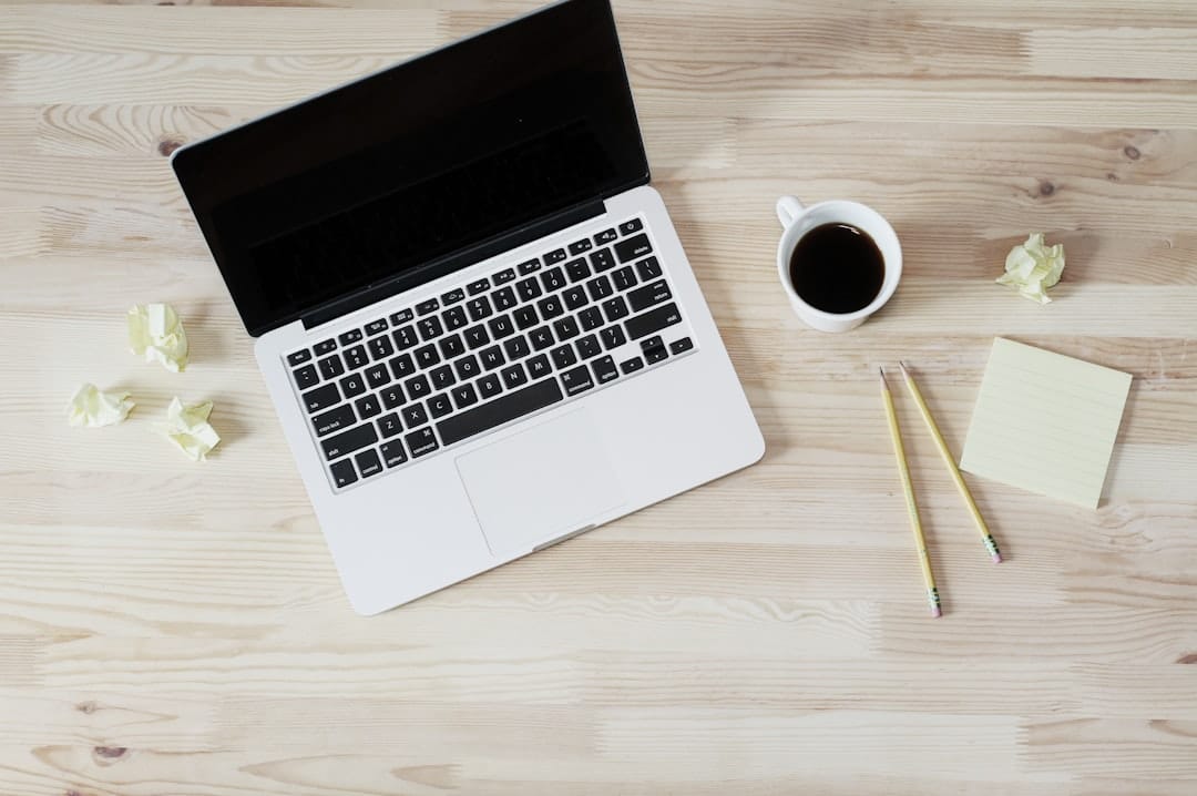 Photo Typing on laptop