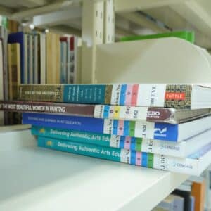 Photo Laptop and textbooks